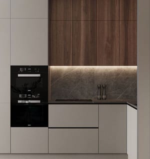 Кухня на заказ (эмаль+шпон)